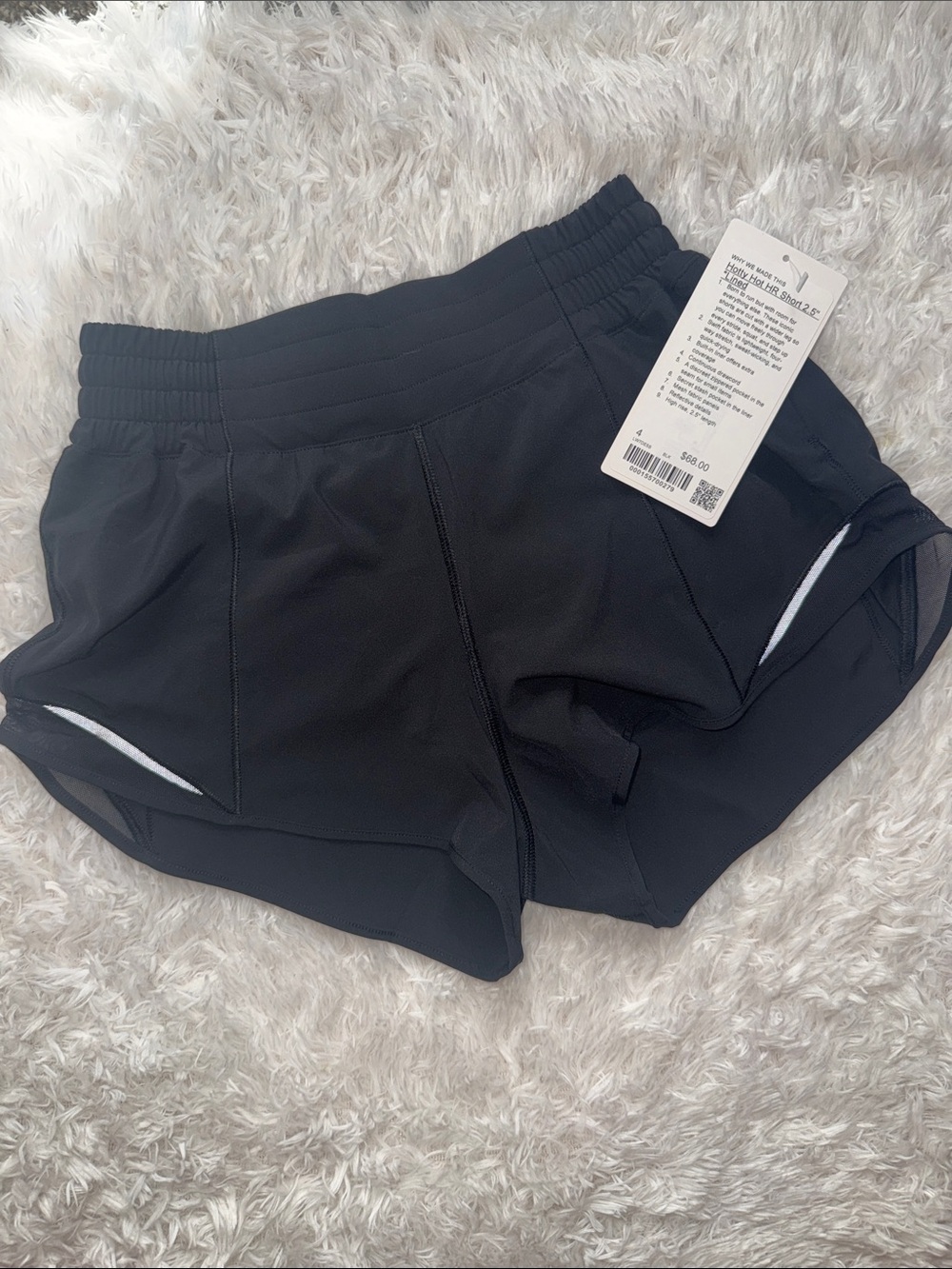 lululemon athletica Hottie hot 2.5 HR Black Run/Train High-Waist Athletic Shorts